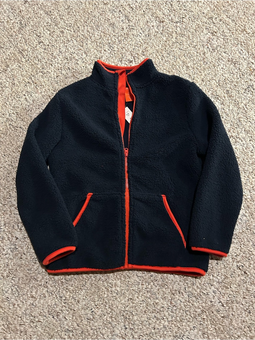 New Kids Navy Fleece Zip-Up Jacket Joe Fresh - Size 6 NWT